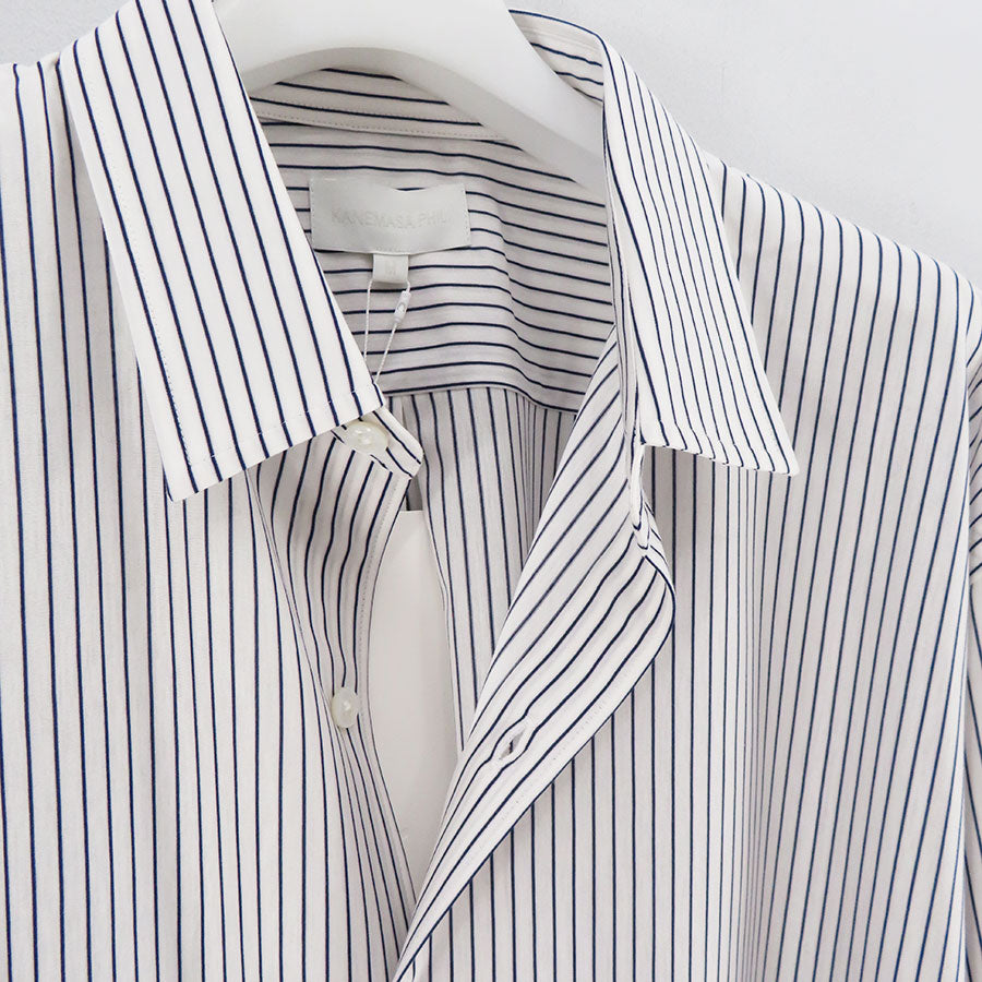 【KANEMASA PHIL./カネマサフィル】<br>46G Atmosphere Stripe Shirt <br>KM24A-024