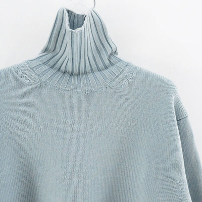 【AURALEE/オーラリー】<br>WASHED FRENCH MERINO KNIT TURTLE <br>A23AT03SW