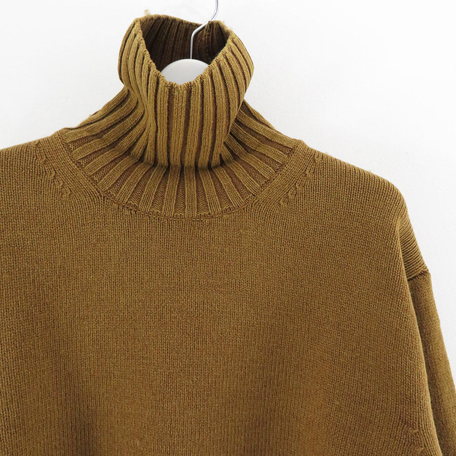【AURALEE/オーラリー】<br>WASHED FRENCH MERINO KNIT TURTLE <br>A23AT03SW