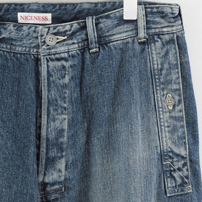 【NICENESS/ナイスネス】<br>I.MARR / I.マー (エイジドエフェクトデニムトラウザー) <br>NN-2202T16