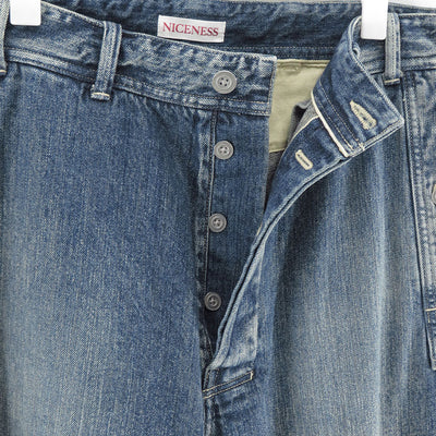 【NICENESS/ナイスネス】<br>I.MARR / I.マー (エイジドエフェクトデニムトラウザー) <br>NN-2202T16