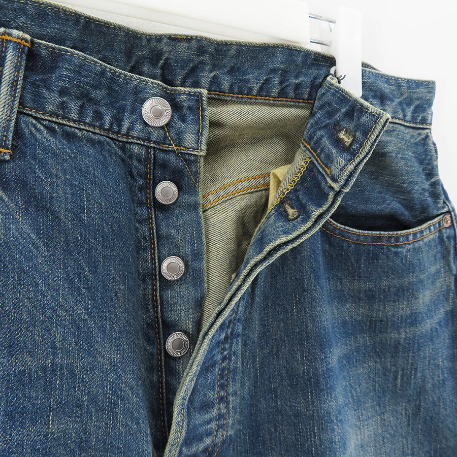 【A.PRESSE/アプレッセ】<br>Washed Denim Wide Pants <br>AP-4002