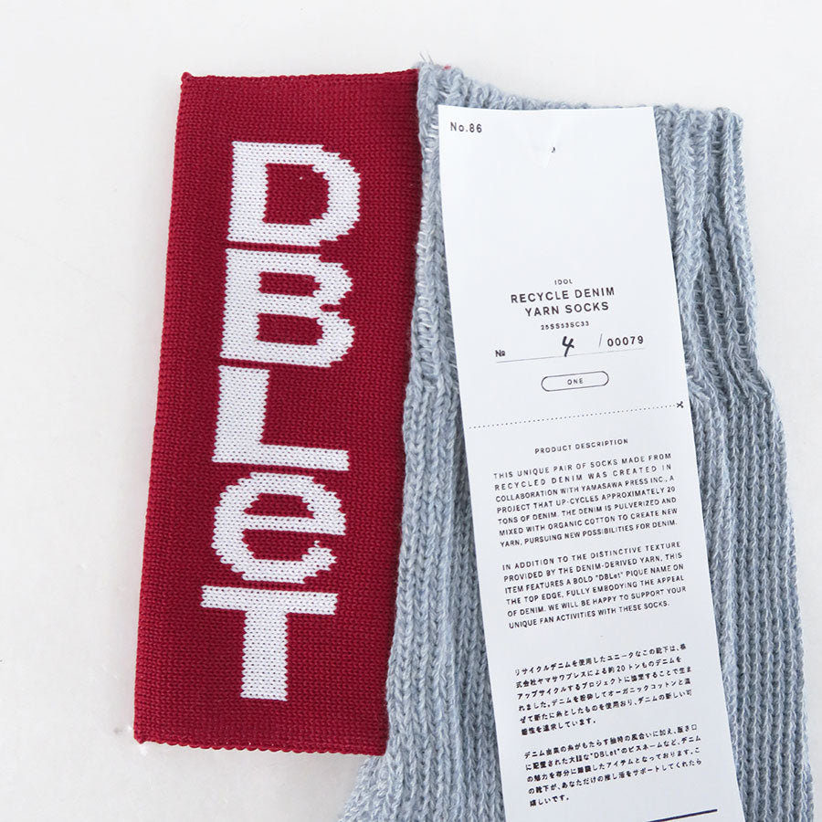 【doublet/ダブレット】<br>RECYCLE DENIM YARN SOCKS <br/>25SS53SC33