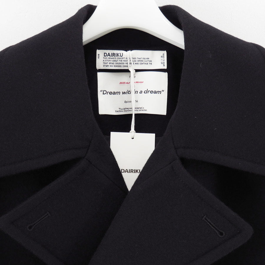 【DAIRIKU/ダイリク】<br>”BATMAN” Drape Long P-coat <br>25AWO7
