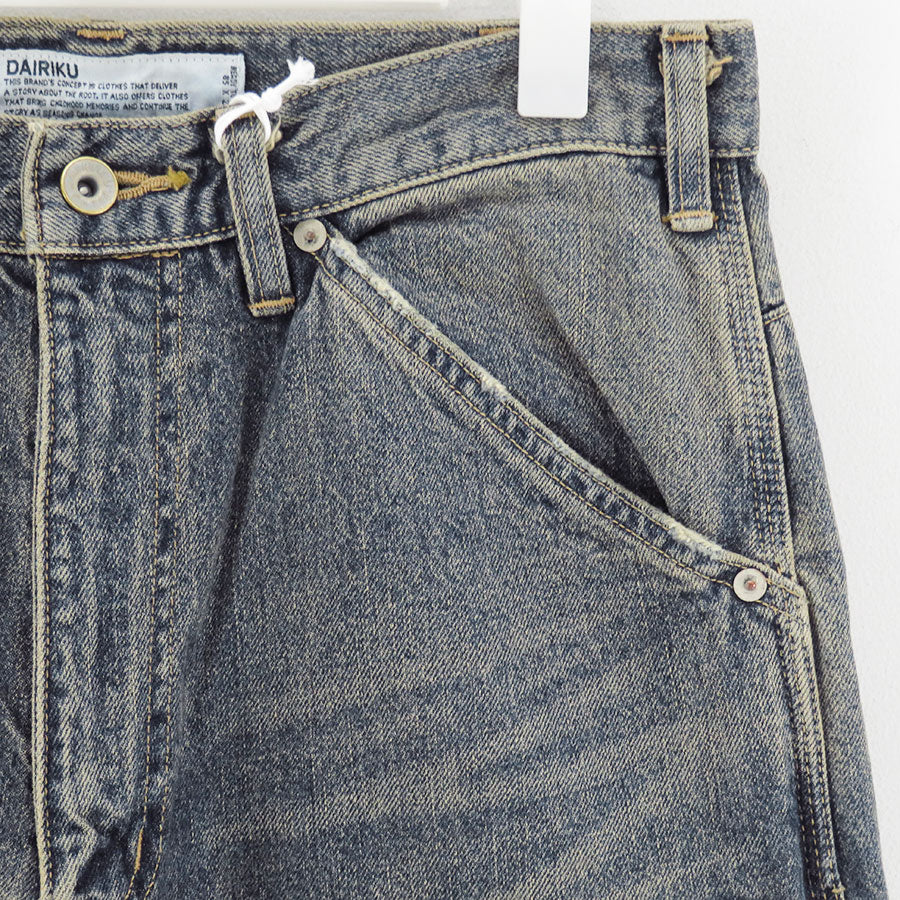 【DAIRIKU/ダイリク】<br>Vintage Washed Painter Denim Wide Pant <br>25AWD15