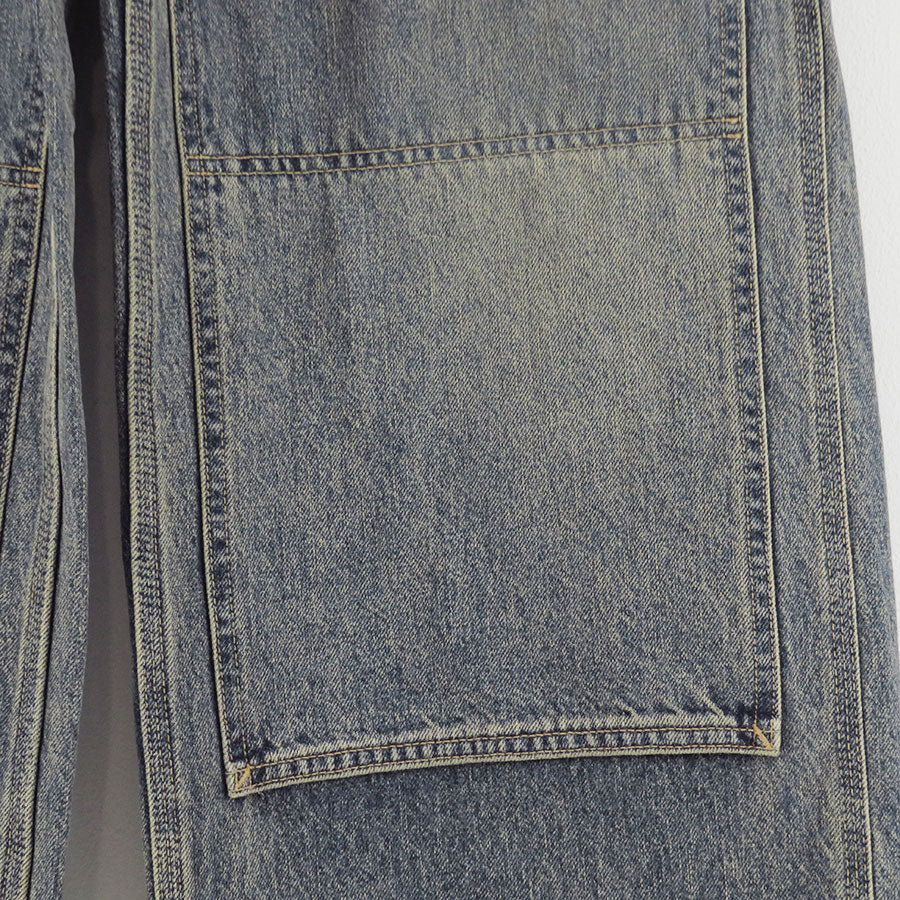 【DAIRIKU/ダイリク】<br>Vintage Washed Painter Denim Wide Pant <br>25AWD15