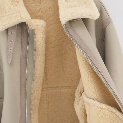 【Graphpaper/グラフペーパー】<br>Sheep Mouton B-3 Flight Jacket <br>GM253-30454