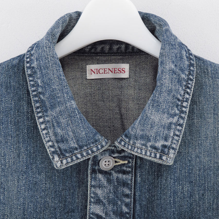 【NICENESS/ナイスネス】<br>I.COXON / I.コクソン (エイジドエフェクトデニムジャケット) <br>NN-2201B16