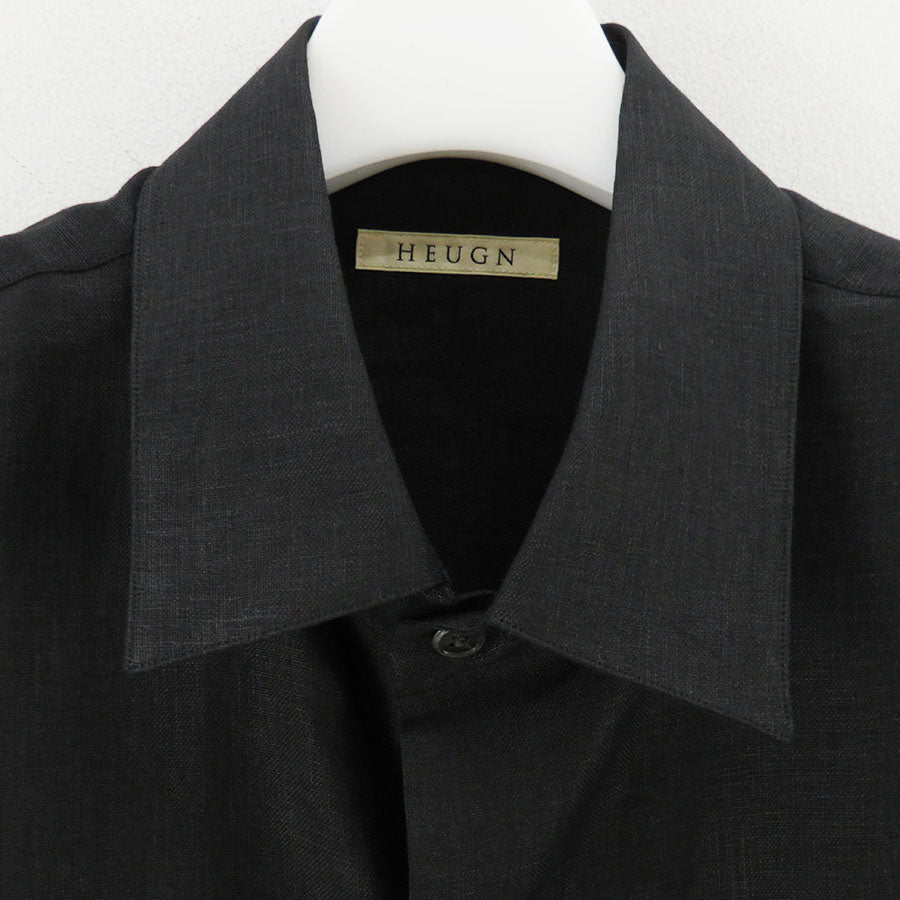 HEUGN/ユーゲン】Sam Linen SSL Black SHIRT161の通販 「ONENESS