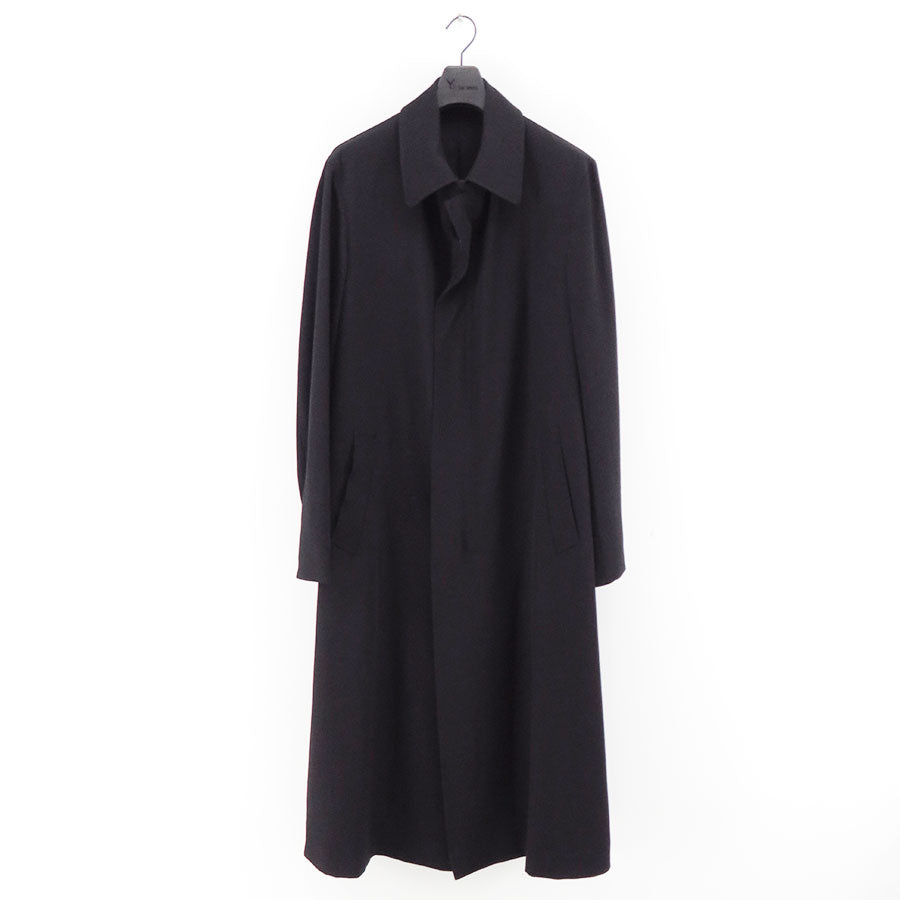【Y's for men/ワイズフォーメン】<br>WOOL GABARDINE COAT WITH STAND FRONT COLLAR <br>ML-C03-103