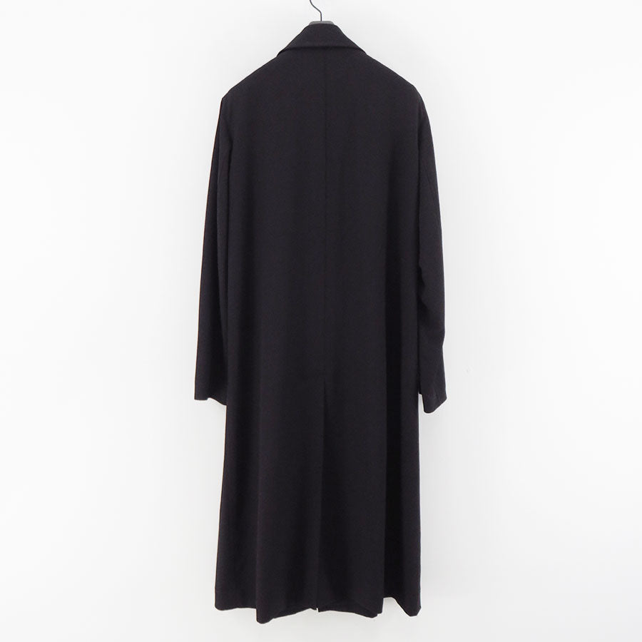 【Y's for men/ワイズフォーメン】<br>WOOL GABARDINE COAT WITH STAND FRONT COLLAR <br>ML-C03-103
