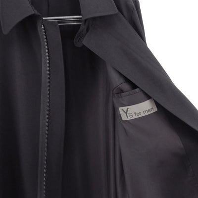 【Y's for men/ワイズフォーメン】<br>WOOL GABARDINE COAT WITH STAND FRONT COLLAR <br>ML-C03-103