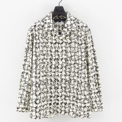 【Y's for men×MASSES】<br> COTTON PIGMENT PRINT OPEN COLLAR SHIRT <br>ML-B91-044