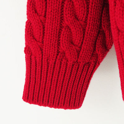 【A.PRESSE/아프레세】<br> Cashmere Aran Half Zip Sweater<br> 23AAP-03-03K 