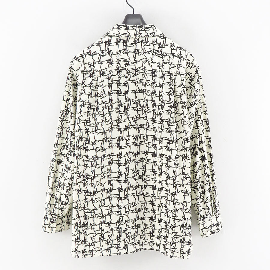 【Y's for men×MASSES】<br> COTTON PIGMENT PRINT OPEN COLLAR SHIRT <br>ML-B91-044