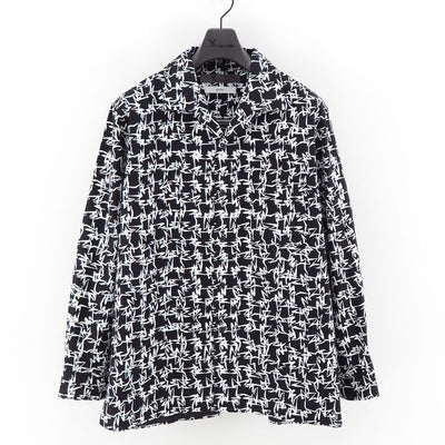 【Y's for men×MASSES】<br> COTTON PIGMENT PRINT OPEN COLLAR SHIRT <br>ML-B91-044