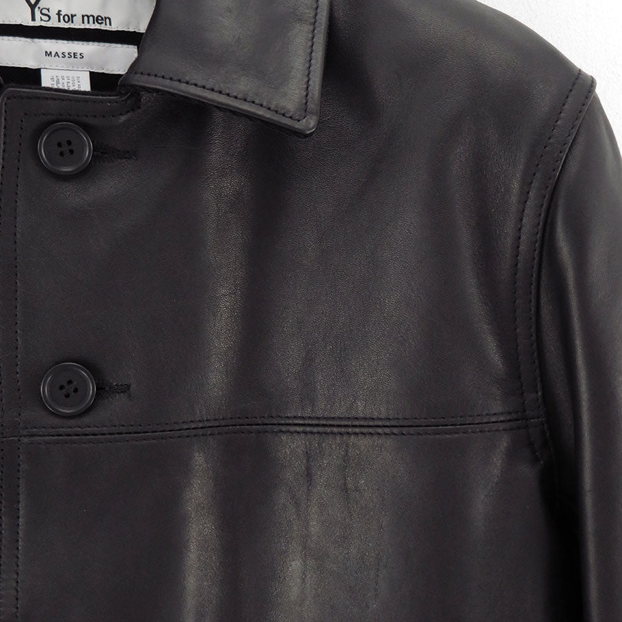 【Y's for men×MASSES】<br> HORSE LEATHER CAR COAT <br>ML-C90-706