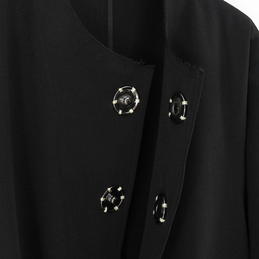 【KHOKI/コッキ】<br>No collar jacket <br>24fw-jk-08