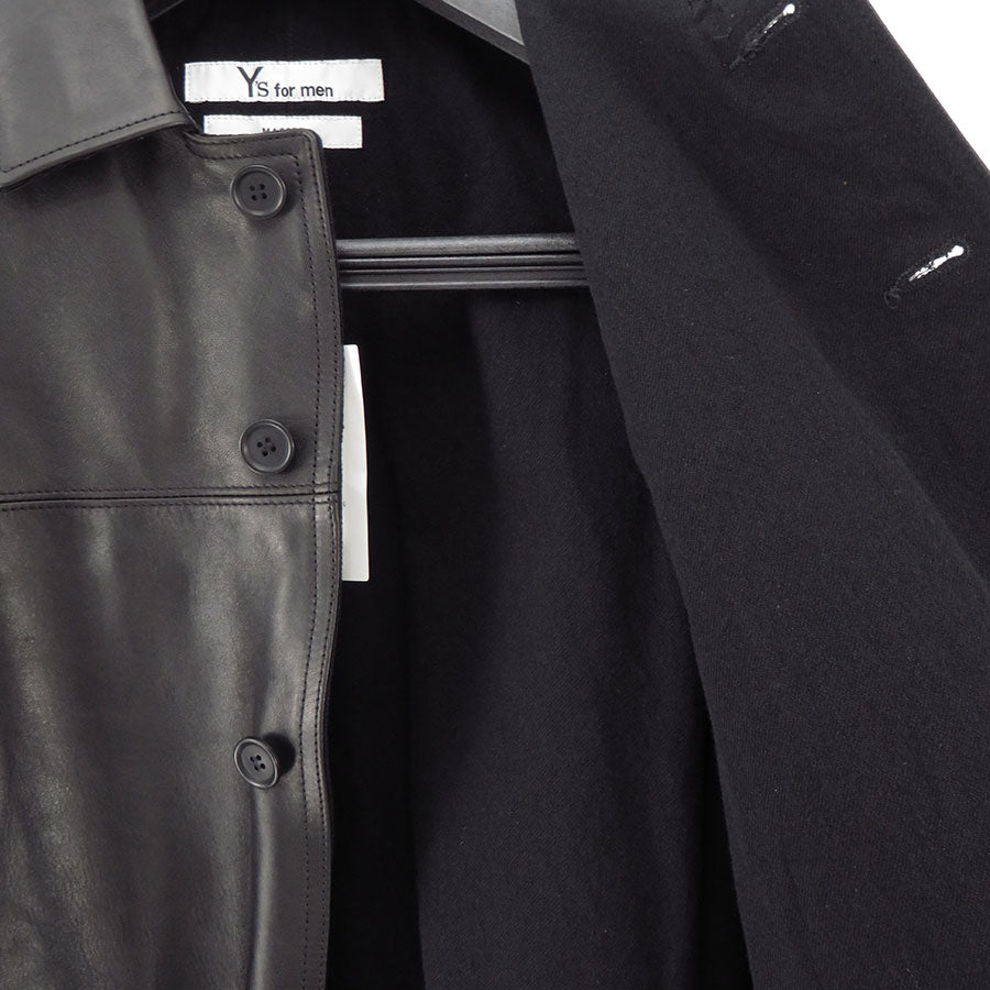 【Y's for men×MASSES】<br> HORSE LEATHER CAR COAT <br>ML-C90-706