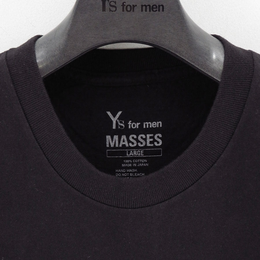 【Y's for men×MASSES】<br> COTTON SINGLE PRINT ROUND NECK SHORT SLEEVE T <br>ML-T73-990