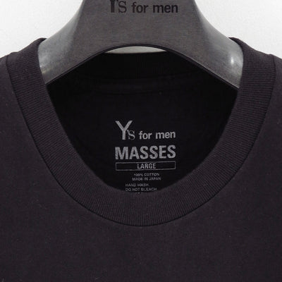 【Y's for men×MASSES】<br> COTTON SINGLE PRINT ROUND NECK SHORT SLEEVE T <br>ML-T73-990
