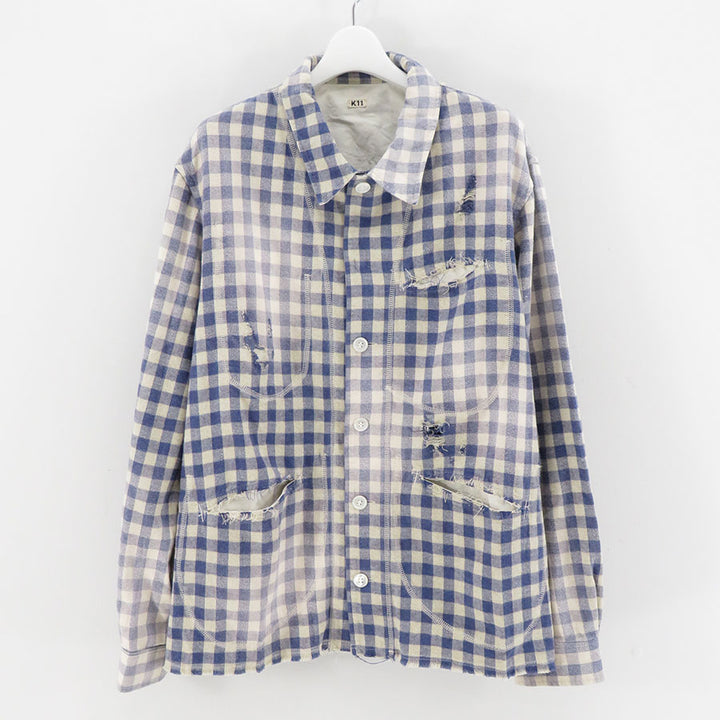 khoki Vintage finished reversible shirt