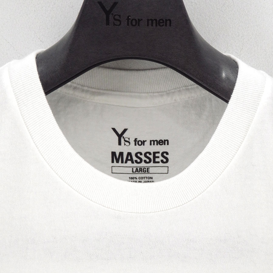【Y's for men×MASSES】<br> COTTON SINGLE PRINT ROUND NECK SHORT SLEEVE T <br>ML-T75-990