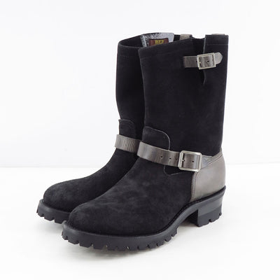 【Y's for men×MASSES】<br> VELOUR/ FULL GRAIN ENGINEER BOOTS TWO TONE <br>ML-E91-771