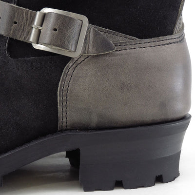 【Y's for men×MASSES】<br> VELOUR/ FULL GRAIN ENGINEER BOOTS TWO TONE <br>ML-E91-771