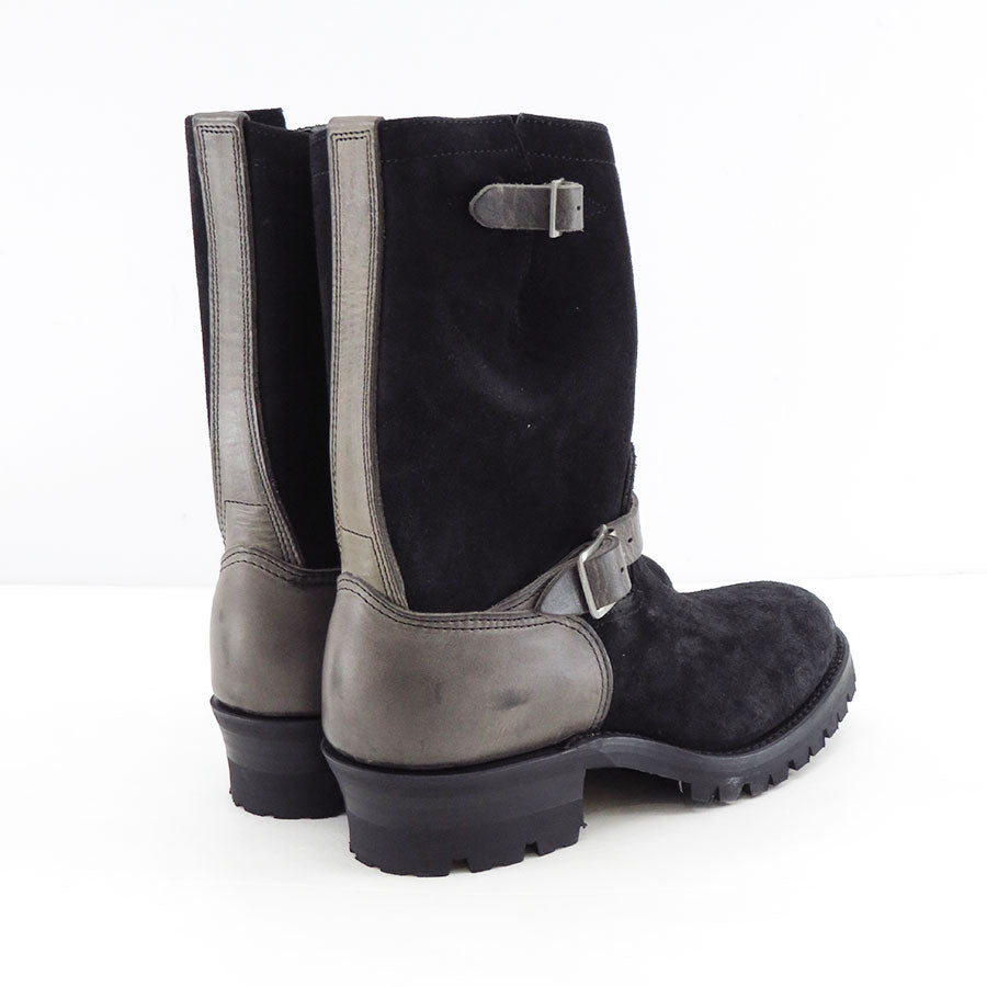 【Y's for men×MASSES】<br> VELOUR/ FULL GRAIN ENGINEER BOOTS TWO TONE <br>ML-E91-771