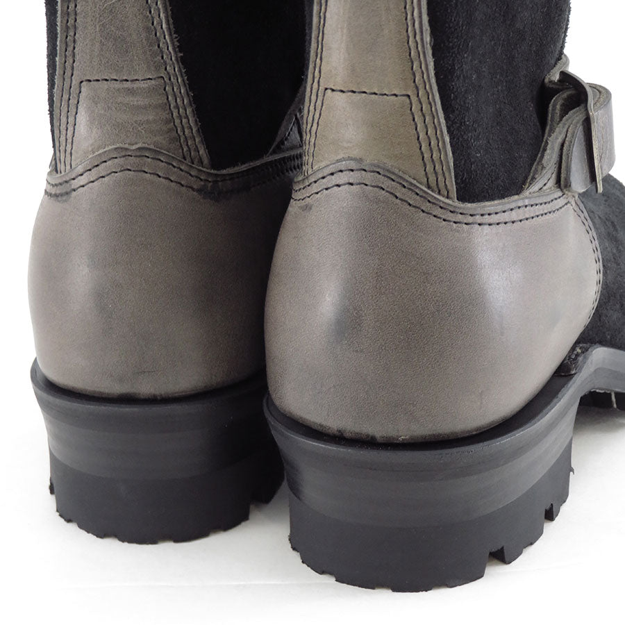 【Y's for men×MASSES】<br> VELOUR/ FULL GRAIN ENGINEER BOOTS TWO TONE <br>ML-E91-771