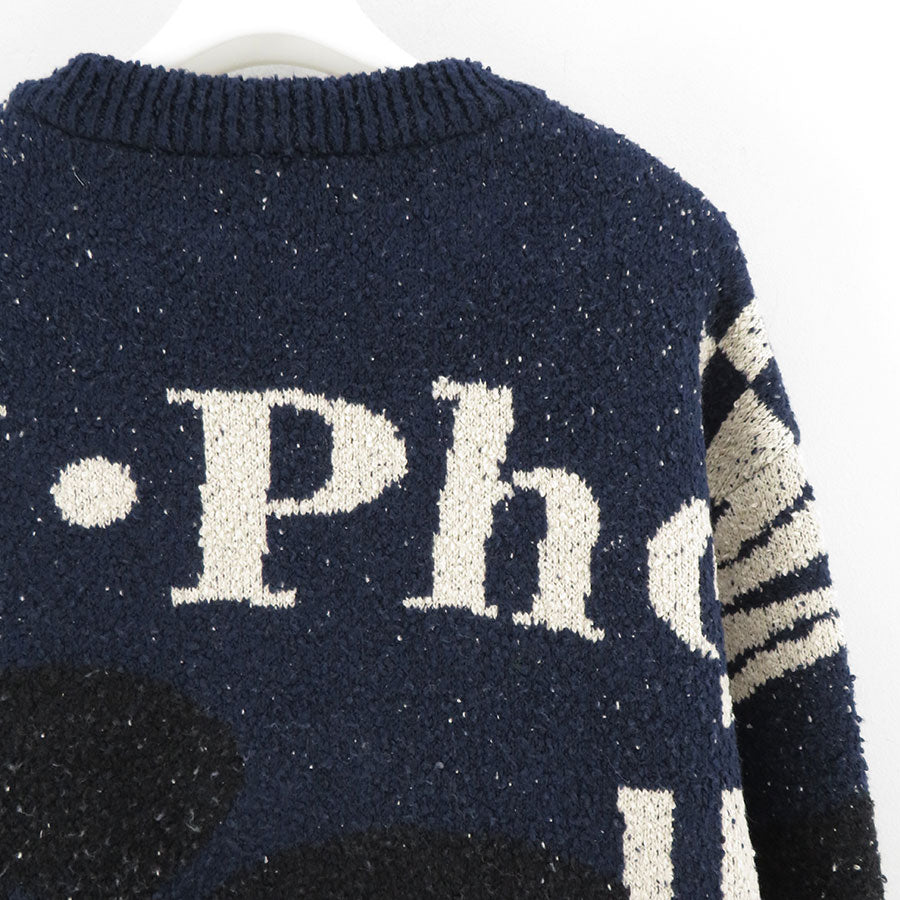 【KHOKI/コッキ】<br>Intarsia-knit jumper <br>24fw-k-01