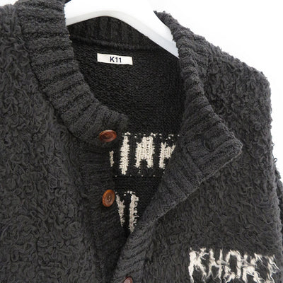 【KHOKI/コッキ】<br>Embroidery-design crew-neck cardigan <br>24fw-k-04