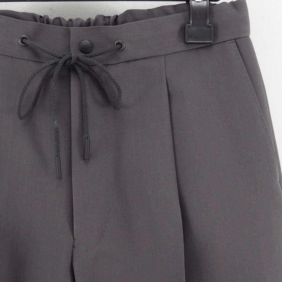 【THE RERACS/ザ・リラクス】<br>RERACS SUPER TWILL S+S THE EASY SLACKS WIDE (GUNMETAL GRAY) <br>25FW-REPT-262-J