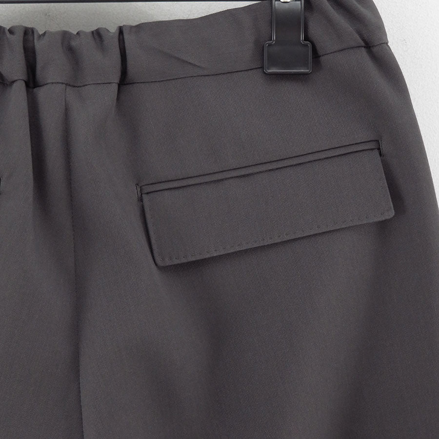 【THE RERACS/ザ・リラクス】<br>RERACS SUPER TWILL S+S THE EASY SLACKS WIDE (GUNMETAL GRAY) <br>25FW-REPT-262-J