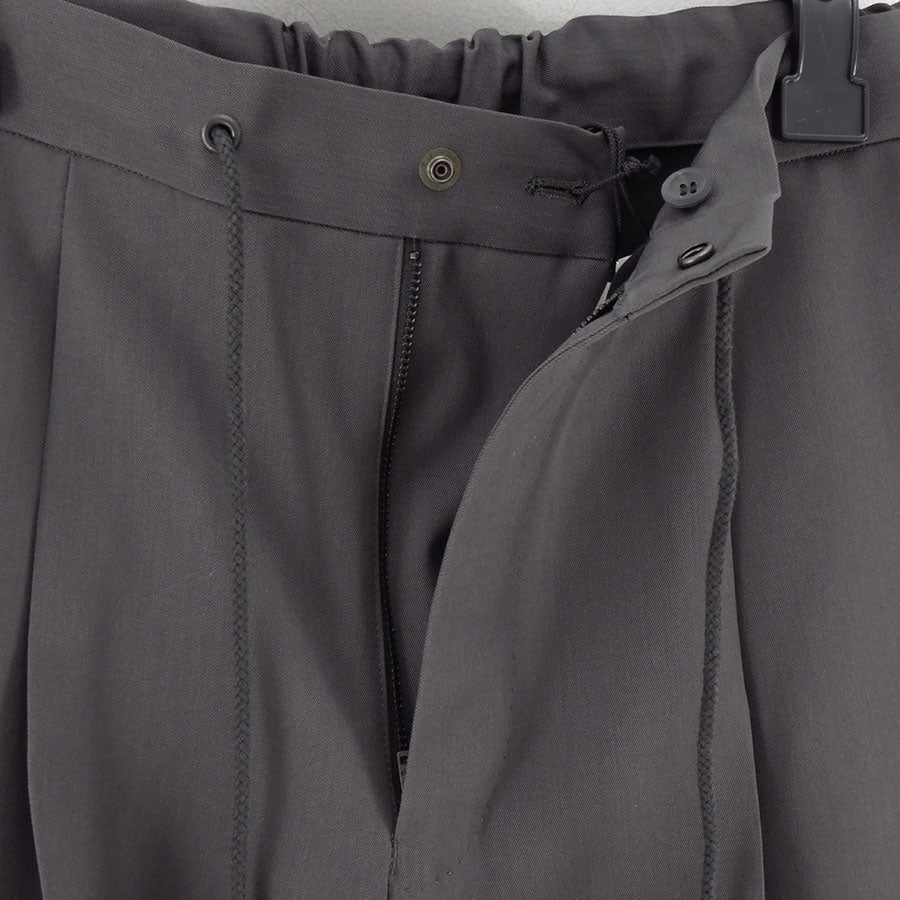 【THE RERACS/ザ・リラクス】<br>RERACS SUPER TWILL S+S THE EASY SLACKS WIDE (GUNMETAL GRAY) <br>25FW-REPT-262-J