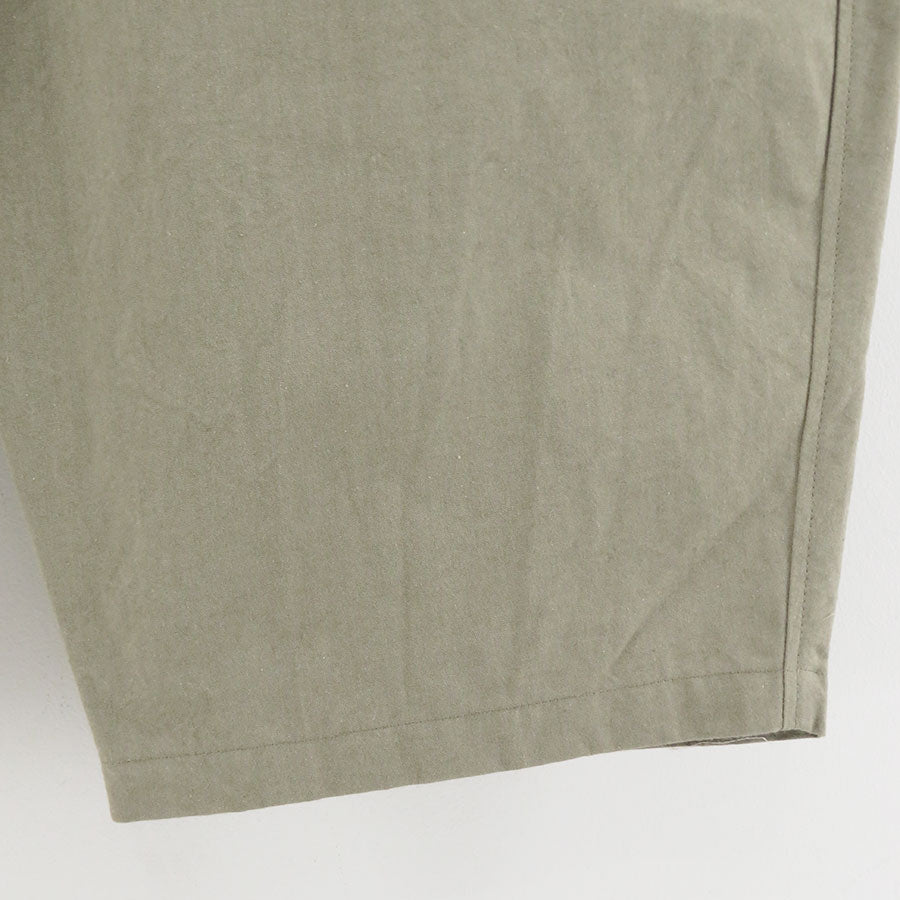 【THE RERACS/ザ・リラクス】<br>RERACS ROYAL BUFF CLOTH WIDE BALLEL PANTS (GREGE) <br>25FW-REPT-287-2-J