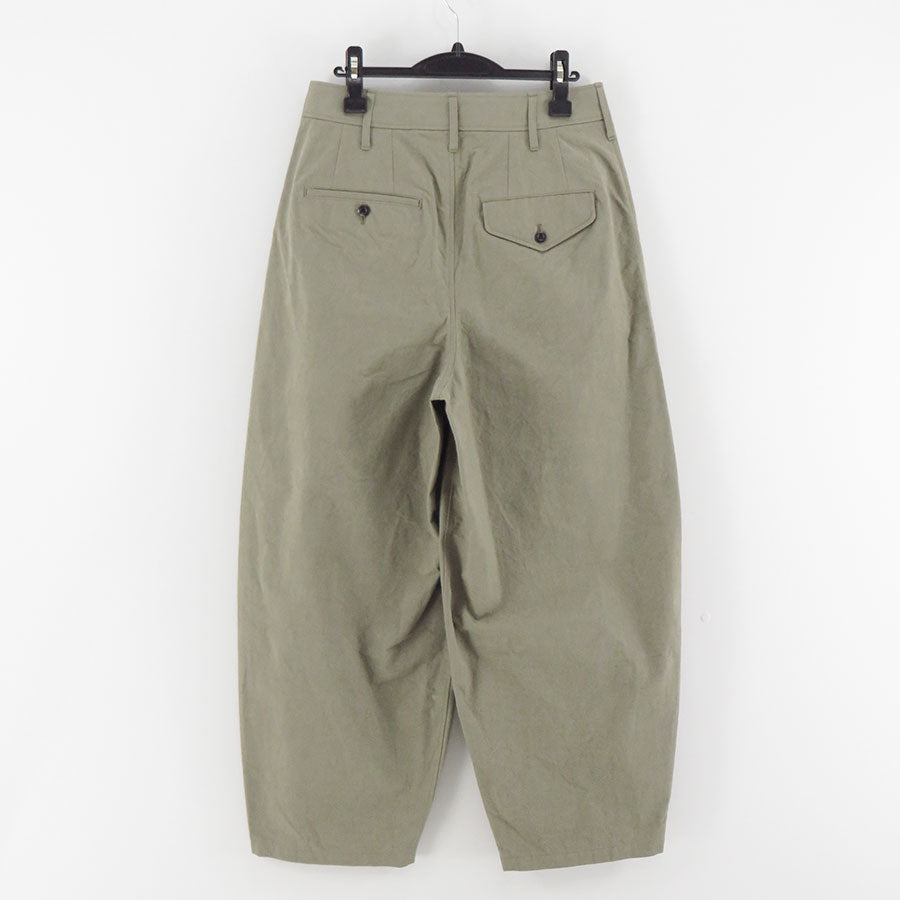 【THE RERACS/ザ・リラクス】<br>RERACS ROYAL BUFF CLOTH WIDE BALLEL PANTS (GREGE) <br>25FW-REPT-287-2-J