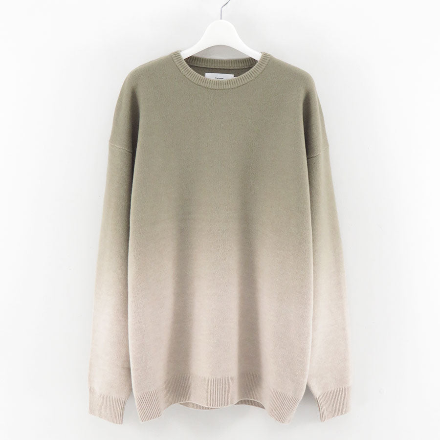 【Graphpaper/グラフペーパー】<br>Gradient Dyed Wool Crew Neck Knit <br>GU253-80492