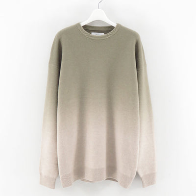 【Graphpaper/グラフペーパー】<br>Gradient Dyed Wool Crew Neck Knit <br>GU253-80492