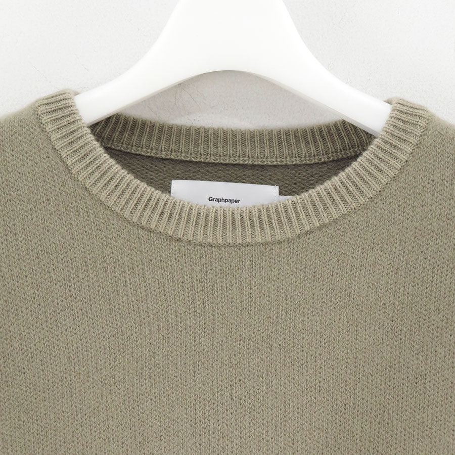 【Graphpaper/グラフペーパー】<br>Gradient Dyed Wool Crew Neck Knit <br>GU253-80492