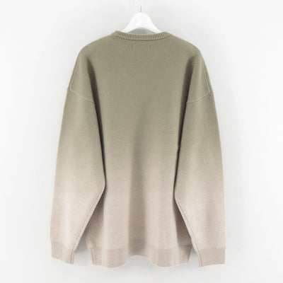 【Graphpaper/グラフペーパー】<br>Gradient Dyed Wool Crew Neck Knit <br>GU253-80492