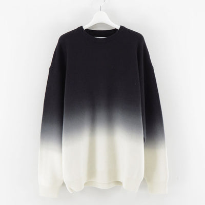 【Graphpaper/グラフペーパー】<br>Gradient Dyed Wool Crew Neck Knit <br>GU253-80492