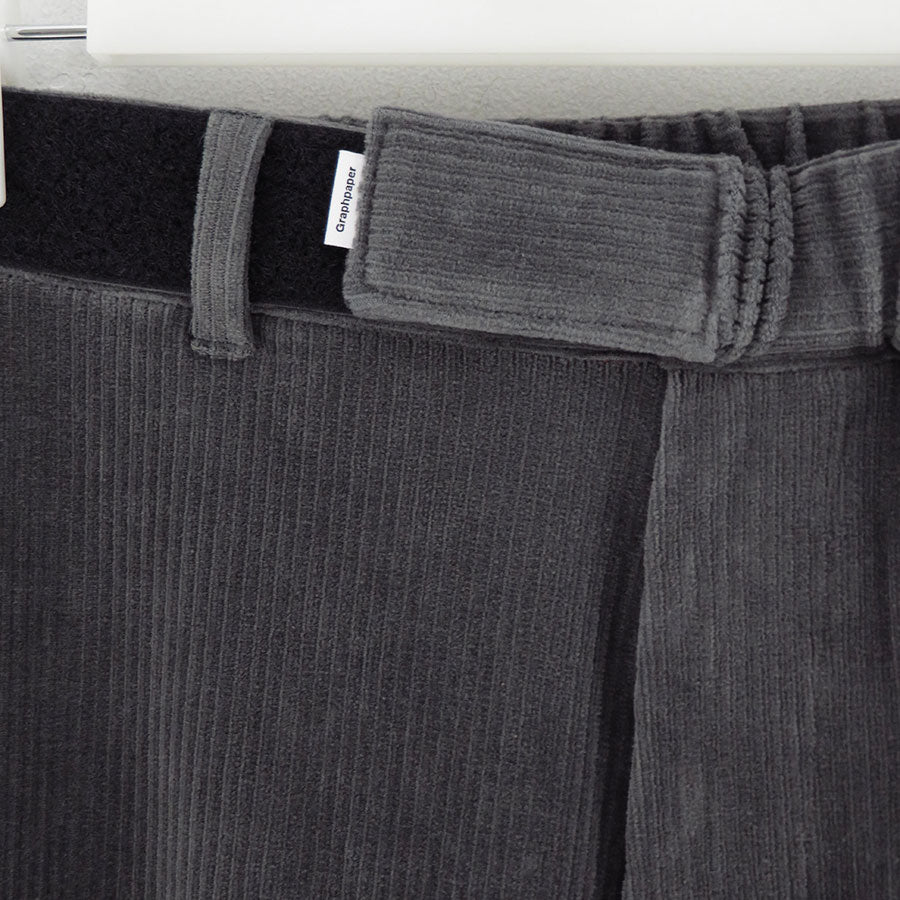 【Graphpaper/グラフペーパー】<br>Soft Knit Corduroy Wide Tapered Chef Pants <br>GM253-40212B