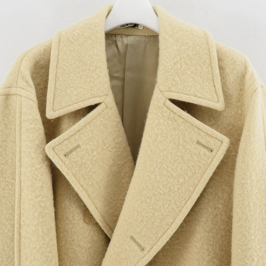 【AURALEE/オーラリー】<br>BRUSHED ALPACA WOOL MELTON TRENCH COAT <br>A23AC01AS