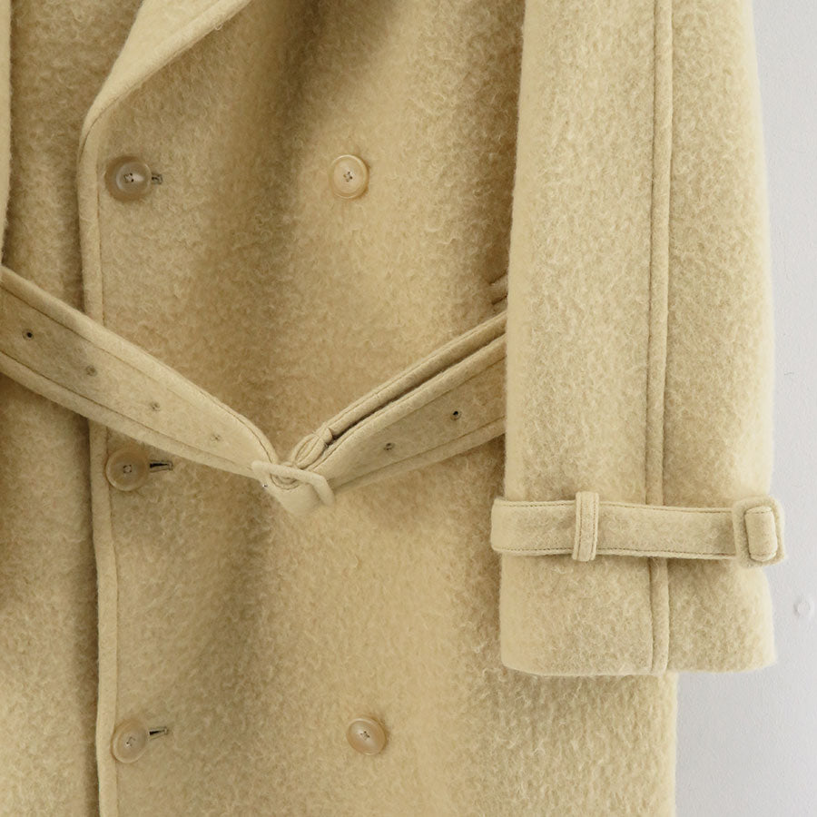 【AURALEE/オーラリー】<br>BRUSHED ALPACA WOOL MELTON TRENCH COAT <br>A23AC01AS