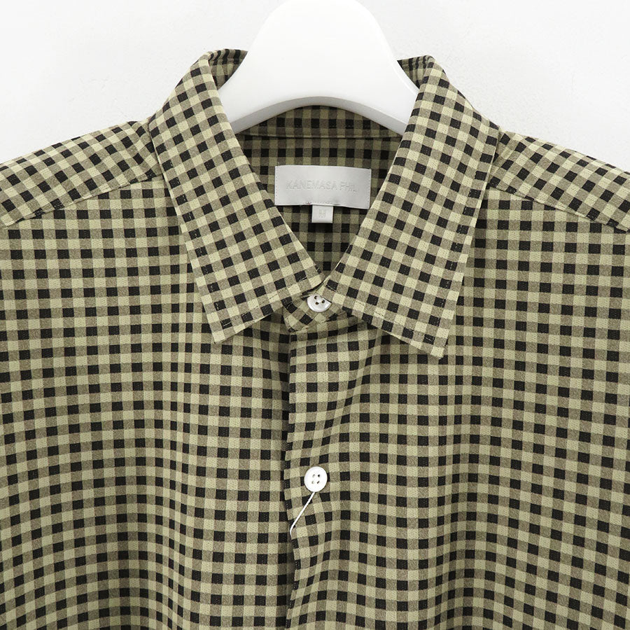 【KANEMASA PHIL./カネマサフィル】<br>46G Atmosphere Gingham Check Shirt <br>KM24A-027