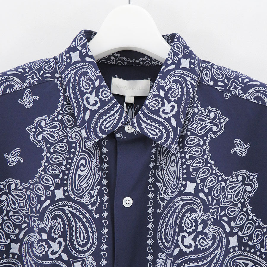 【KANEMASA PHIL./カネマサフィル】<br>46G Atmosphere PHIL. Bandana Print Shirt <br>KM24A-029