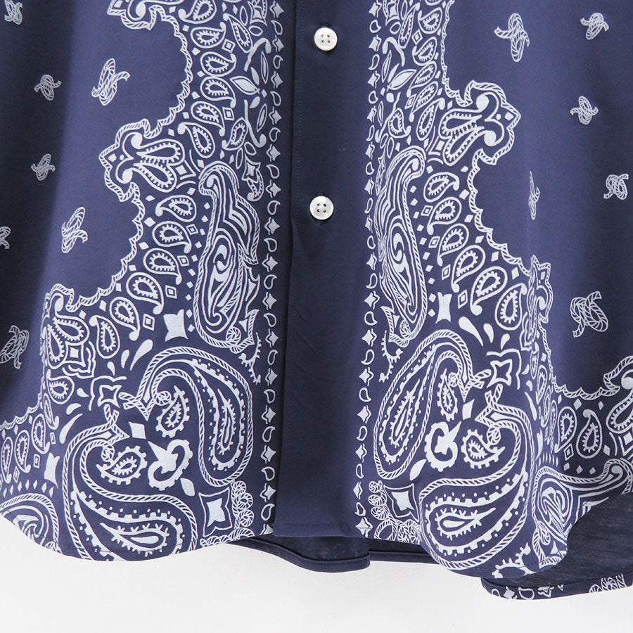 【KANEMASA PHIL./カネマサフィル】<br>46G Atmosphere PHIL. Bandana Print Shirt <br>KM24A-029