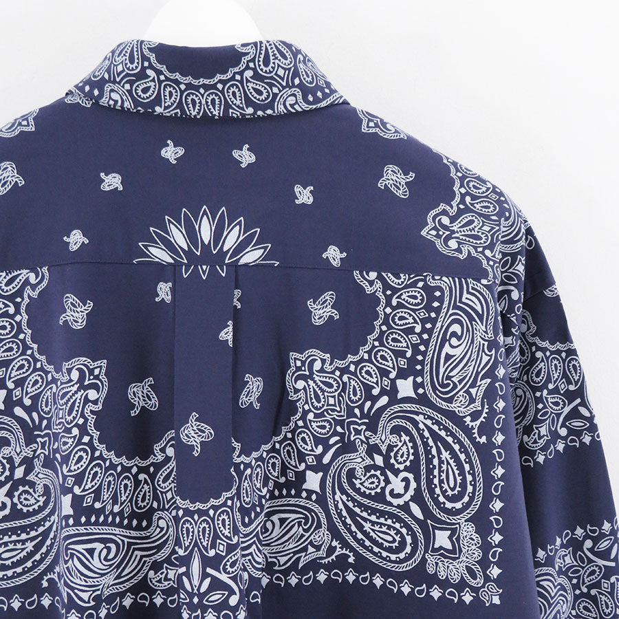 【KANEMASA PHIL./カネマサフィル】<br>46G Atmosphere PHIL. Bandana Print Shirt <br>KM24A-029